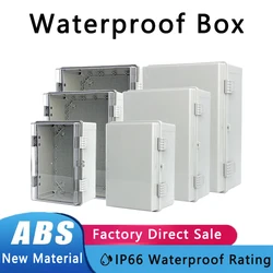 IP66 Waterproof Gray/Transparent Cover Enclosure Power Junction Box ABS Plastic Hinge Outdoor Electronic Distribution Box