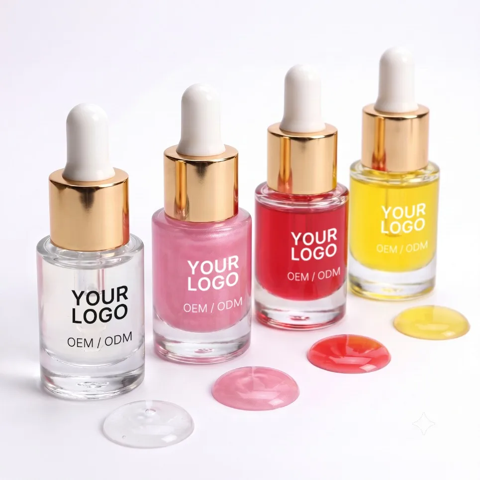 Glass Dropper Bottle VE Honey Lip Oil Private Label Custom Logo Vegan Makeup Wholesale Lip Care Oil For Lip Moisturizing