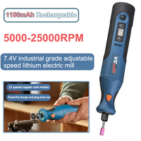 5000-25000RPM High-Power Cordless Electric Drill Grinder DC7.4V 1100mAh Woodworking Drilling Mini Engraving Pen Rotary Tool Set