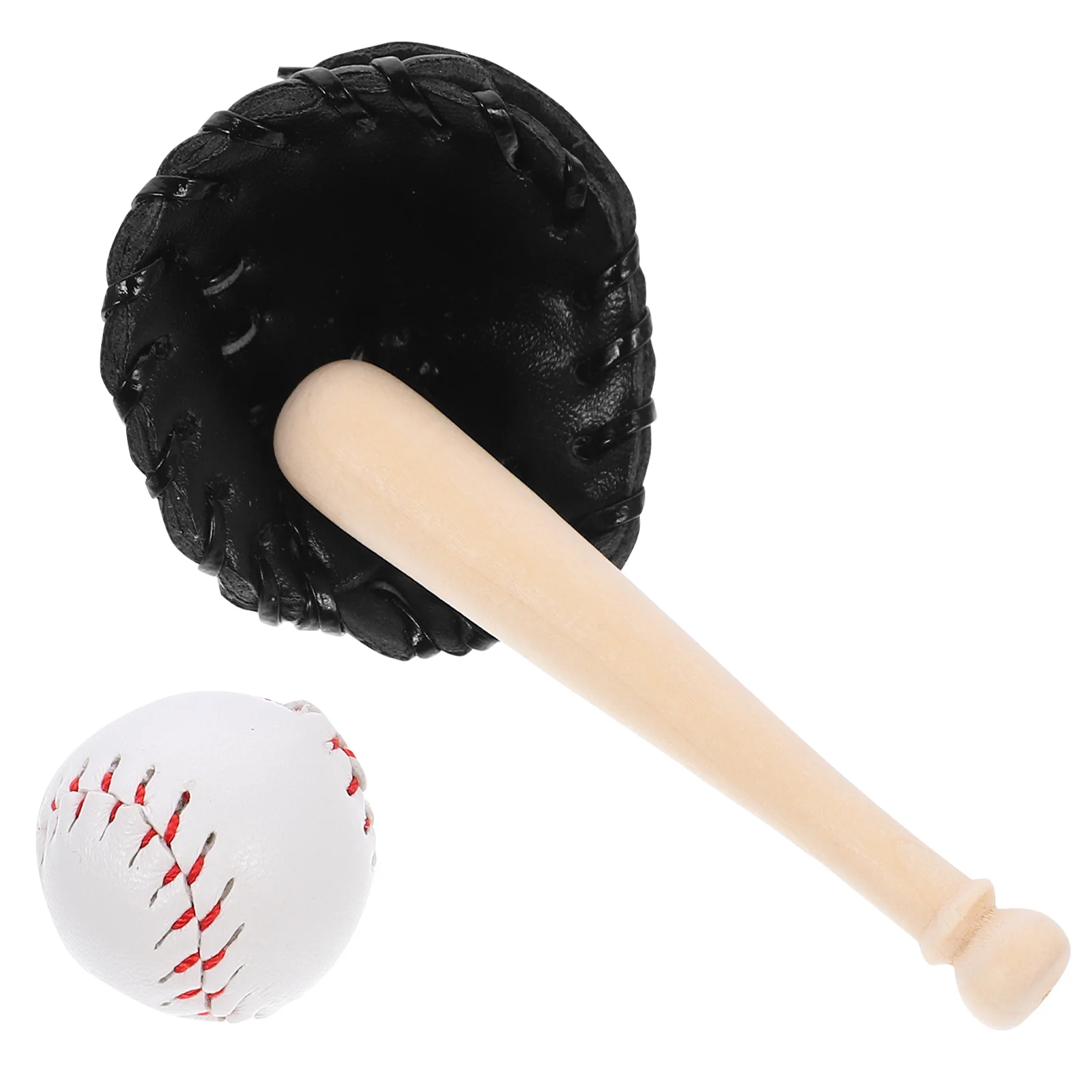 House Sporting Goods Outdoor Toys Mini Baseball Glove Pretend Play Accessories Sports Miniatures Wooden for Crafts Child