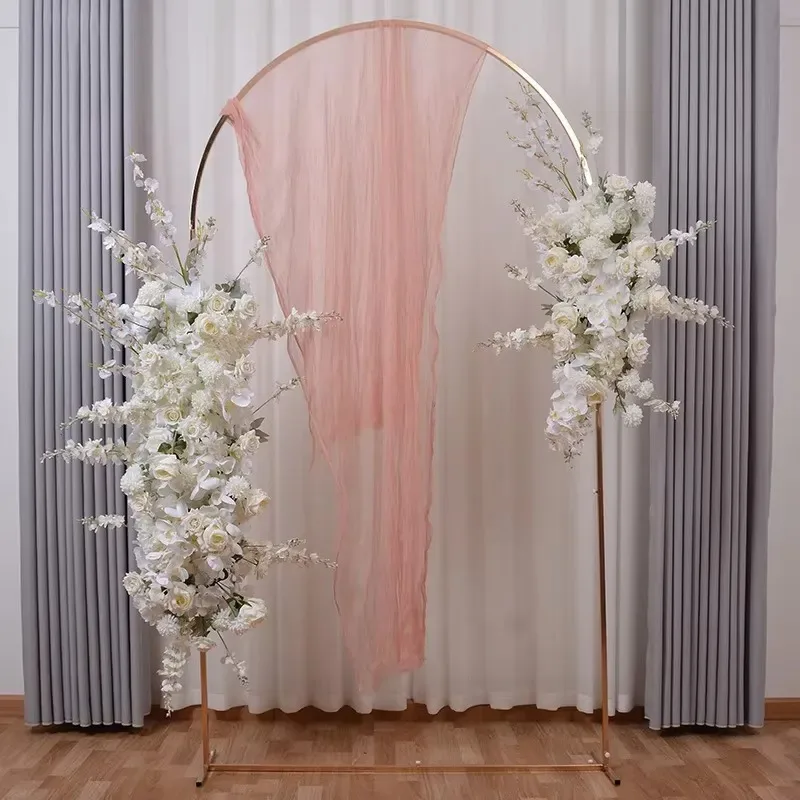 New Arch Flower Row Wedding Background Wall Stage Table Decoration Simulation Hall Arrangement Hanging Flowers