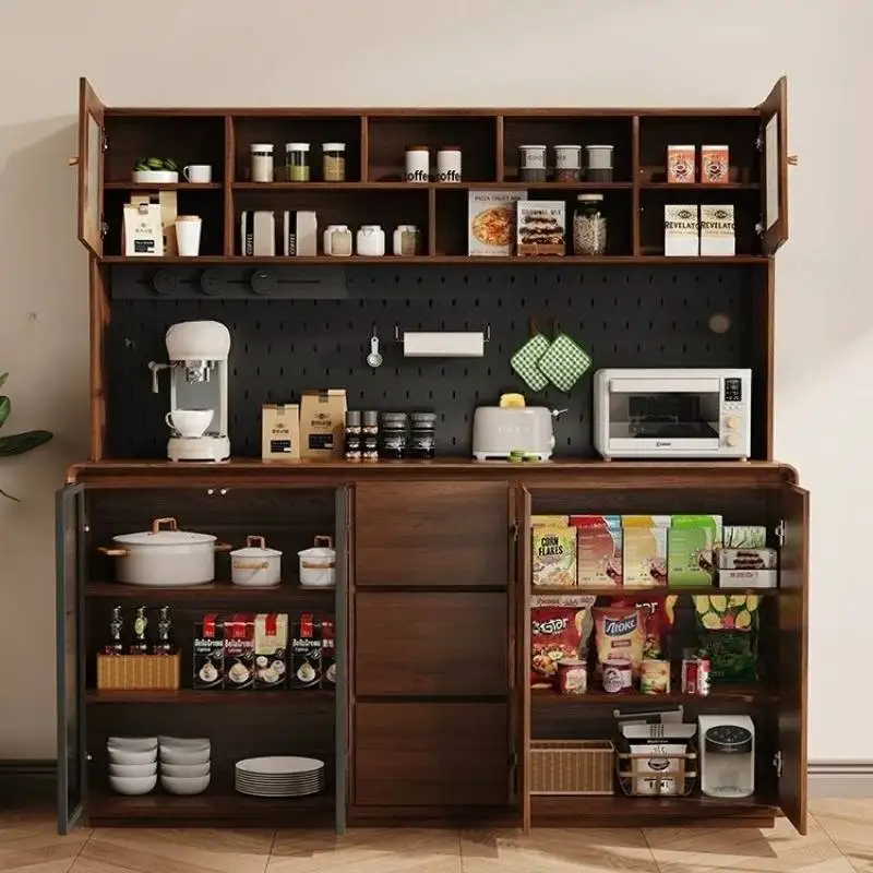 Ultrathin Kitchen Cabinets Organizer Shelf Brown Simple Wooden Storage Cabinets Modern Design Meuble Rangement Furniture Home