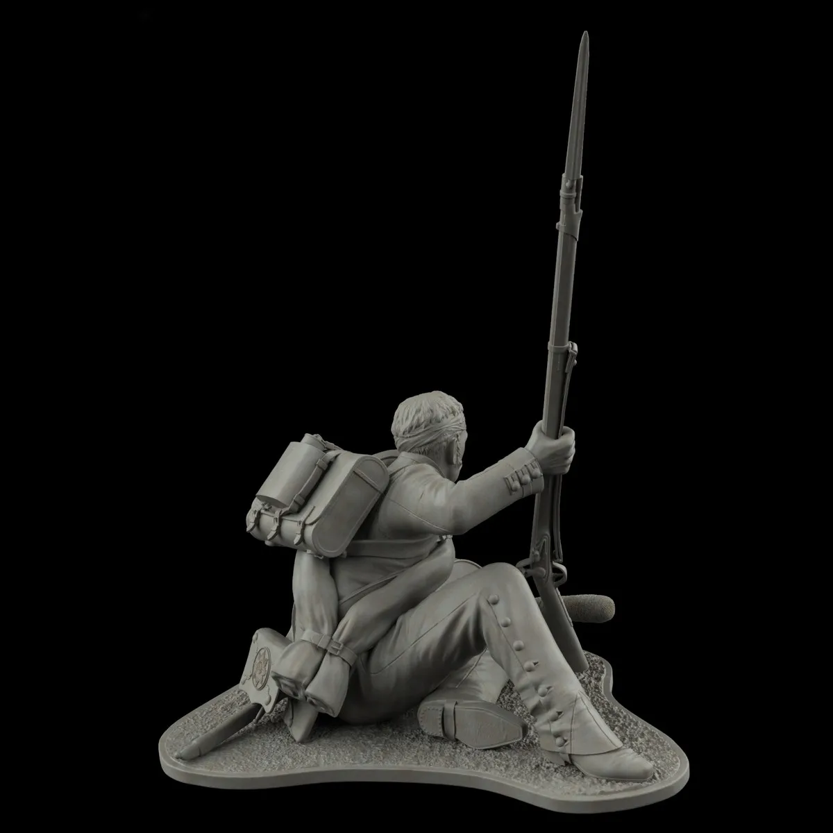 Kit de modelo sem pintura com figura de resina de 75 mm, tema militar, oficial da guarda da legião lituana, GK desmontado e sem pintura