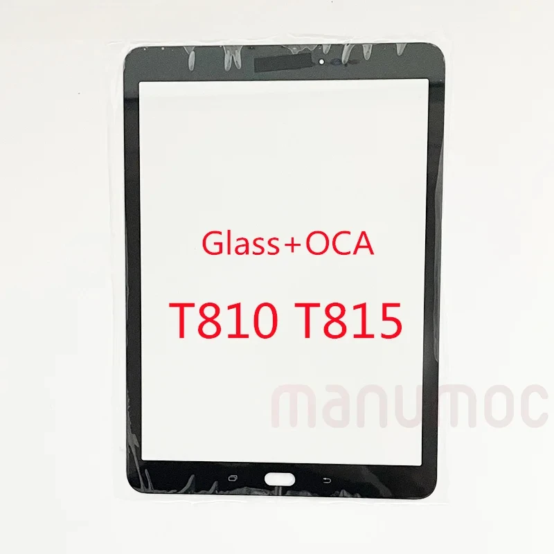 For Samsung Galaxy Tab S2 9.7 T810 T815 Front Screen Outer Glass With OCA Glue Tablet LCD Display Replacement Parts