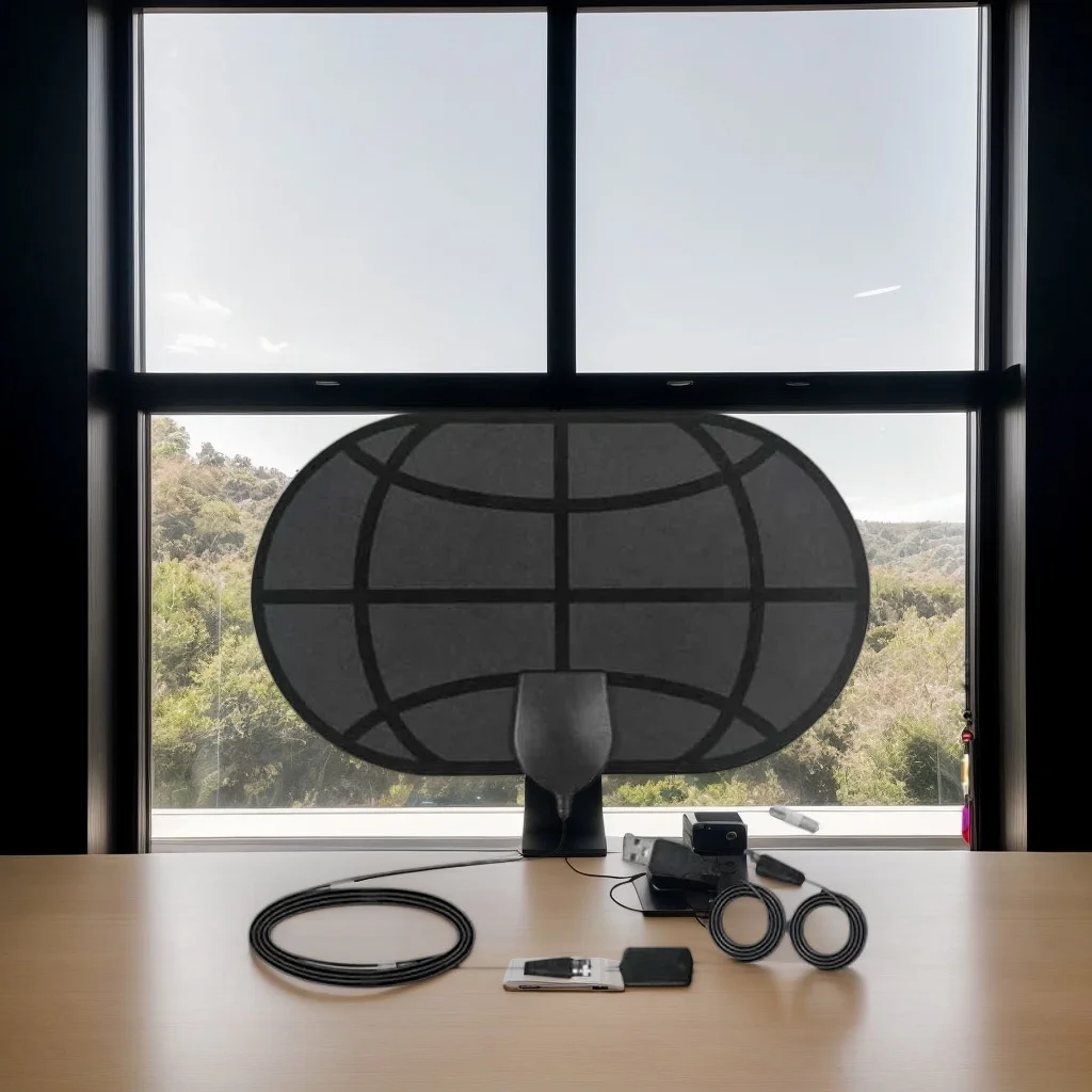 

Powerful 25DB High Gain Digital TV Antenna - 4K Ultra HD Reception with 980-Mile Range Booster