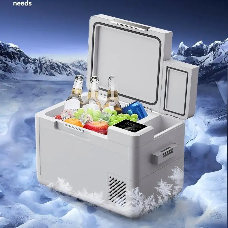 Refrigerador para Camión con Máquina de Hielo, Gran Capacidad, Enfriador de Congelación Rápida para Camiones de Carga Pesada, Autocaravanas y Caravanas