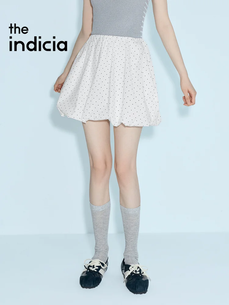 

Новая женская юбка Indicia Лето 2026 L2B6QZ063, хлопковая повседневная юбка А-силуэта со средней талией, присборенная, в простом стиле, для офиса