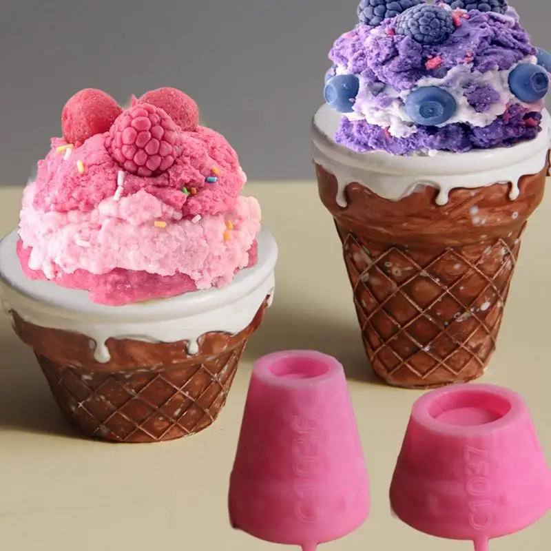 

Ice Cream Silicone Mould For Plasters Cup Craft Reusable Multipurpose Tool X3UC