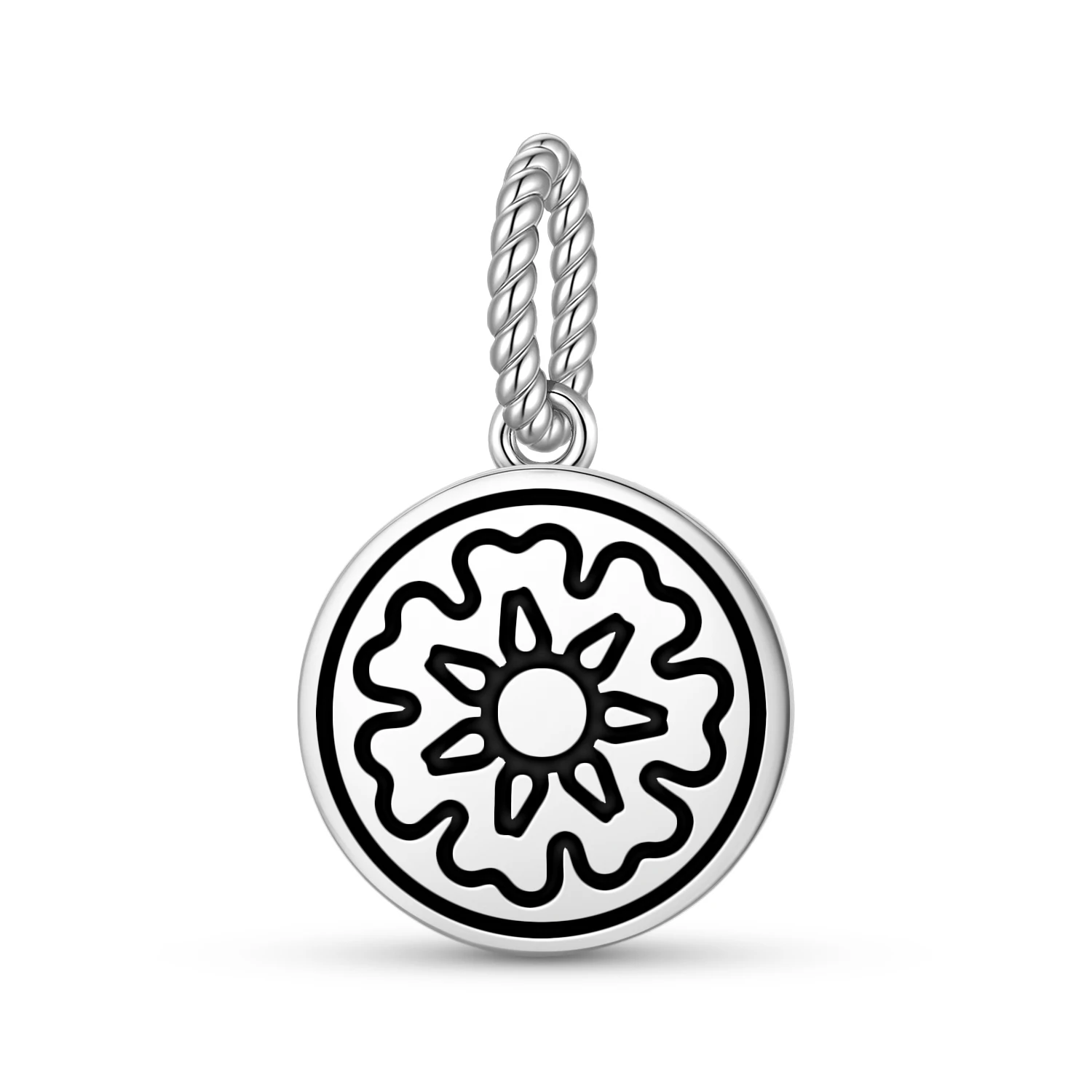 

Anthroposophy Sun Seal Pendant 925 Sterling Silver Symbol Charm Bead for Women Bracelet Necklace Jewelry Fashion