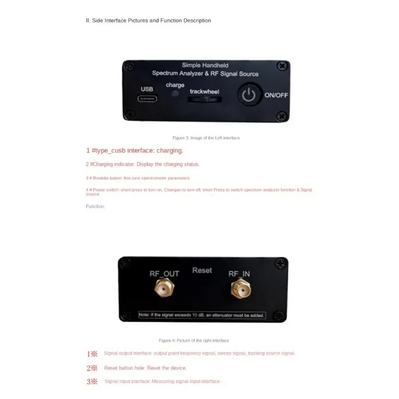 مكرر محلل الطيف في الوقت الحقيقي 35 ميجا هرتز - 400 ميجا هرتز مع وظيفة راسم الذبذبات و4 قنوات - مثالية للتحليل