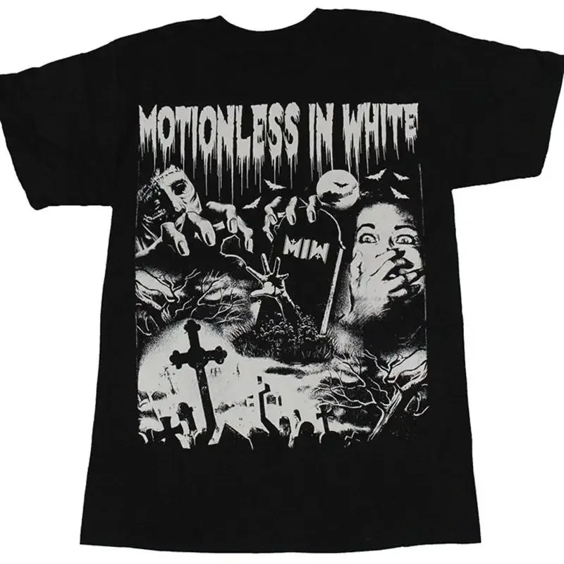 Motionless In White rock band horror T shirt 90s Classic style tee NH11039