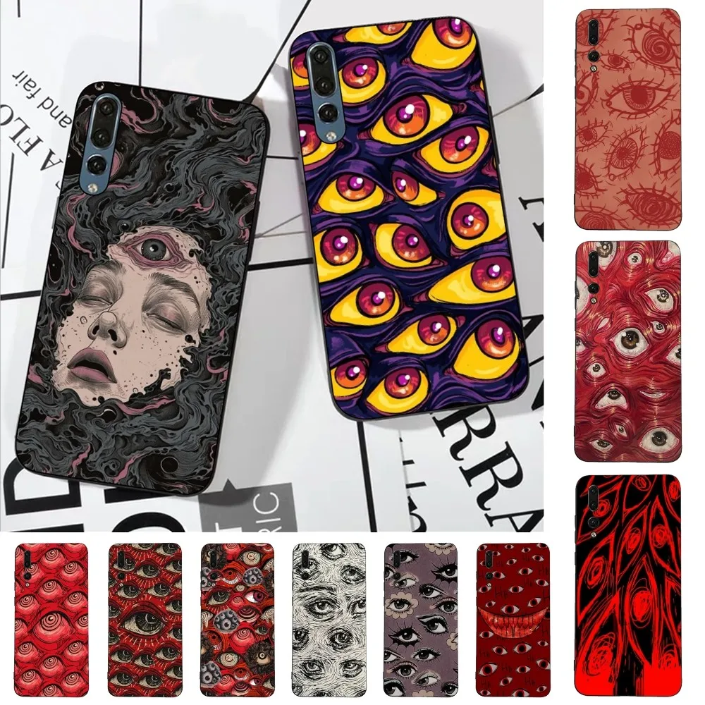 

Spooky Scary Red Eye Pattern Phone Case For Huawei P 8 9 10 20 30 40 50 Pro Lite Psmart Honor 10 Lite 70 Mate 20lite
