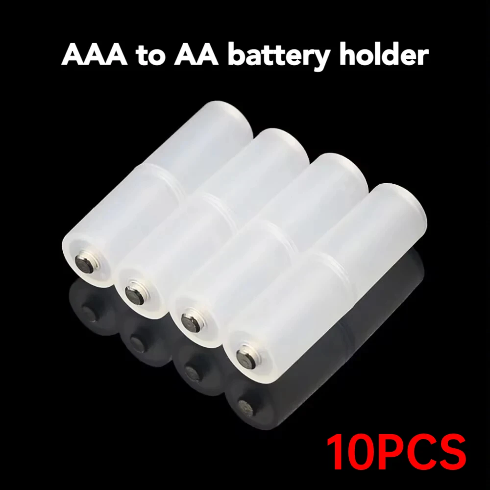 10PCS AAA to AA Size Battery Converter Adapter Batteries Holder Durable Case Switcher Battery Converter