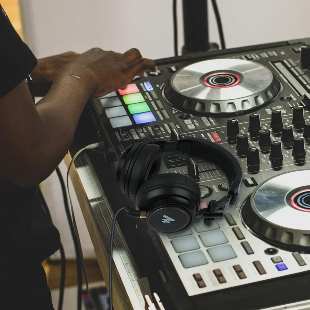 سماعات رأس MAONO الاحترافية لشاشة الاستوديو 50 ملم من النوع الديناميكي المحيطي ستيريو سلكي DJ لسماعة ألعاب خلاط الموسيقى #6