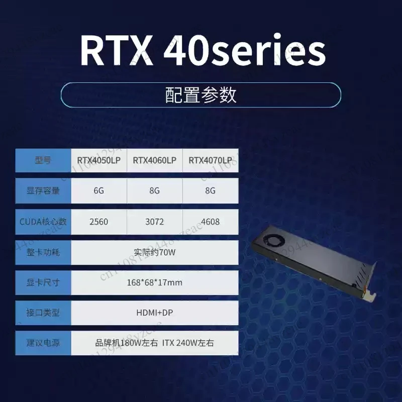 8G e-sports graphics card DLSS ray tracing AI operation RTX4060lp 3050 4070lp high-end knife card
