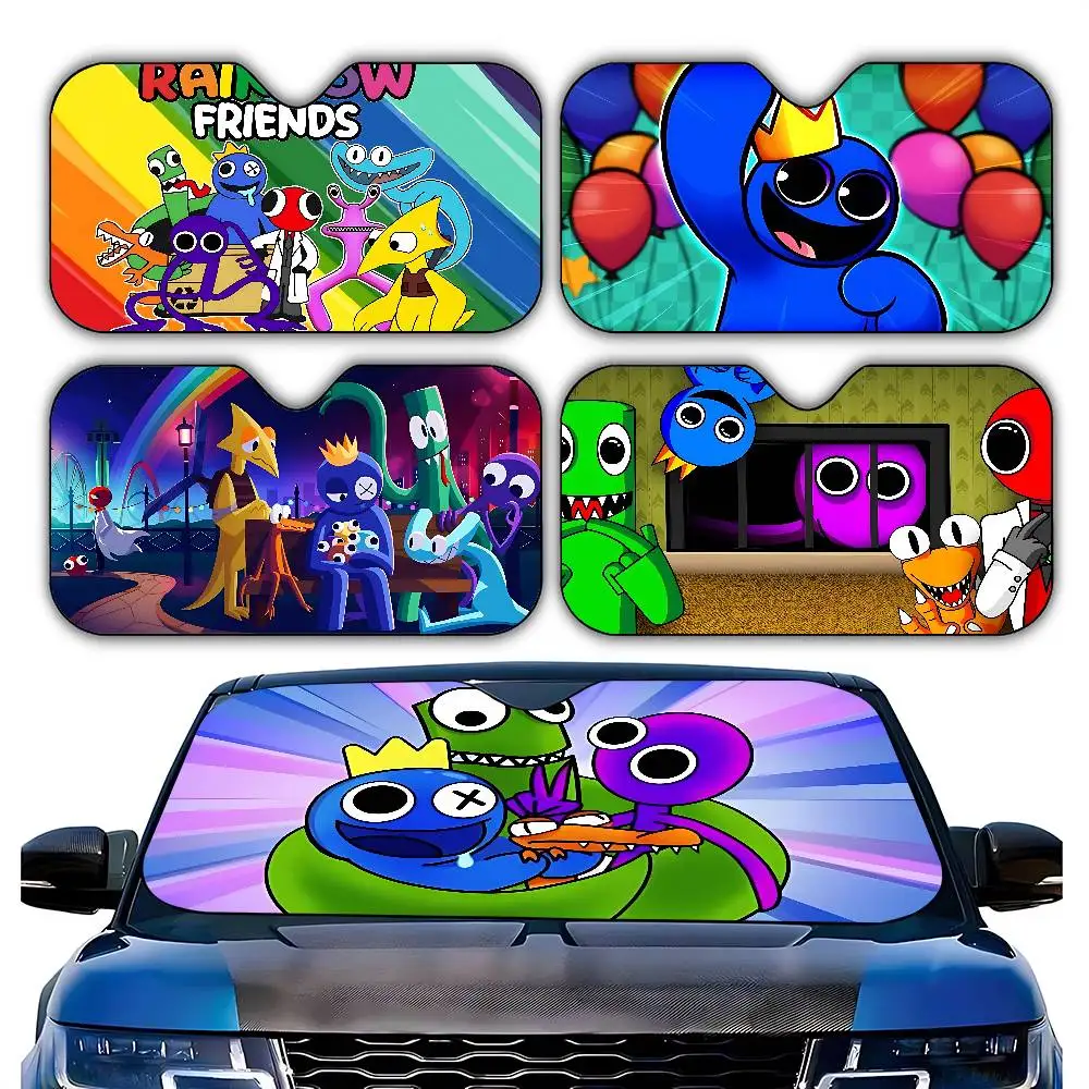 Cute R-Rainbow F-FriendS Stylish And Trendy Windshield Sunshade, Car Windshield Cover, Car Sunshade Curtain Protection Cover
