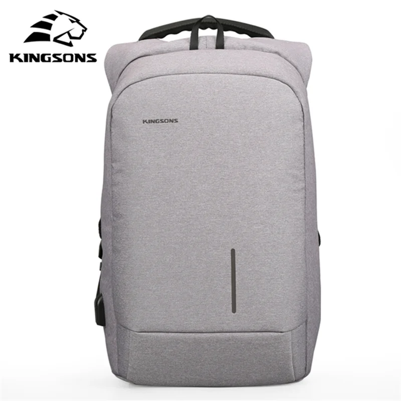 Kingsons Men\'s Backpack Fashion Multifunction USB Charging Men 13 15 inch Laptop Backpacks Anti-theft Bag For Men