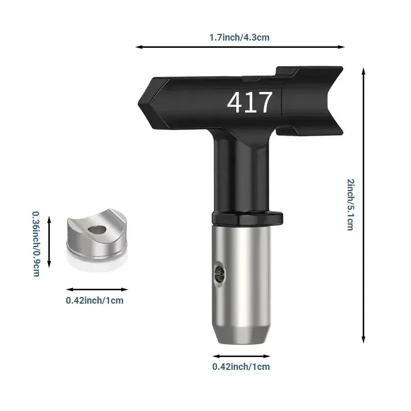 Topspray Black Airless Spray Nozzle Spray Tips Reversible TipFor Airless Paint Sprayer 1PCS 311/ 315/413/517/519/211/625