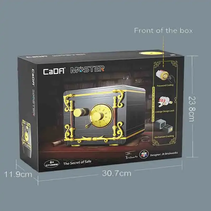 Double Eagle Cada City Retro Combination Safe Building Block Safe C71006 Password Box Assembly Model Boy Toy