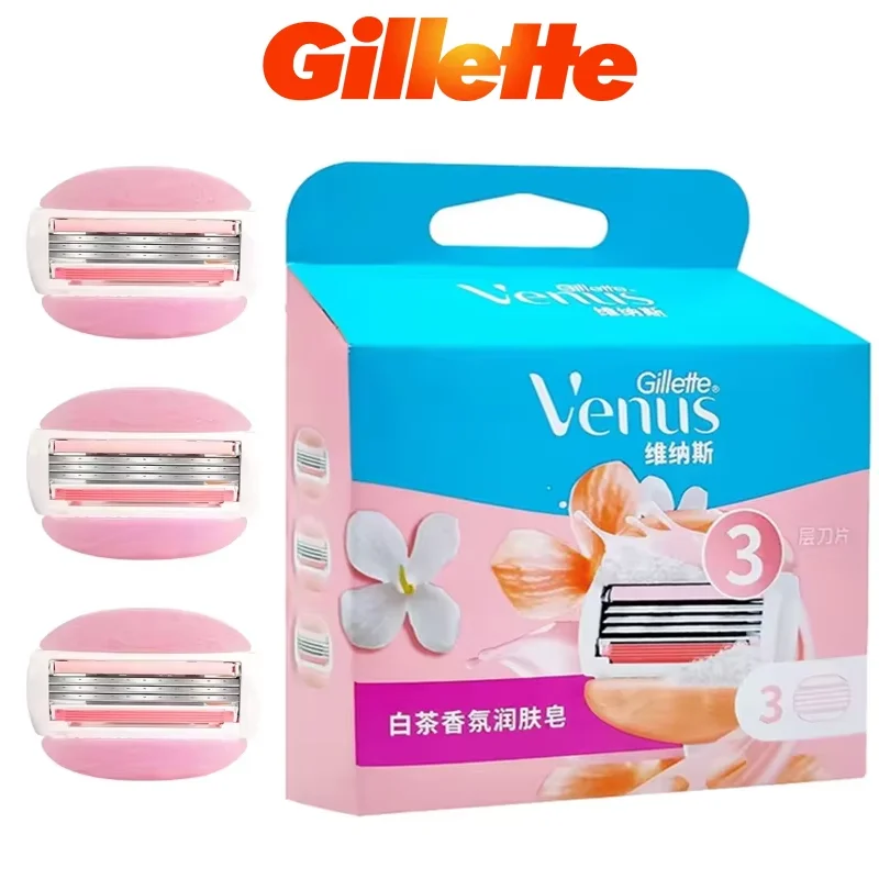 Gillette Venus Women's Razor ComfortGlide White Tea Blade Refills 3 Layer Blades Replacement Blade Smooth Shaving For All Skin