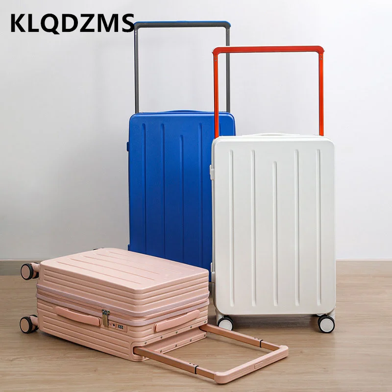 KLQDZMS Carry-on Travel Luggage 20 Inch Women's Boarding Case 22"24"26 Trolley Case Wheeled Travel Bag PC Cabin Suitcase