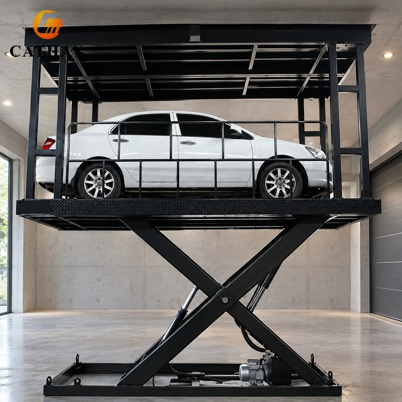 Custom Car Elevator for Home Garage Hydraulic Scissor Lift Platform for Basement and Multi Level Parking