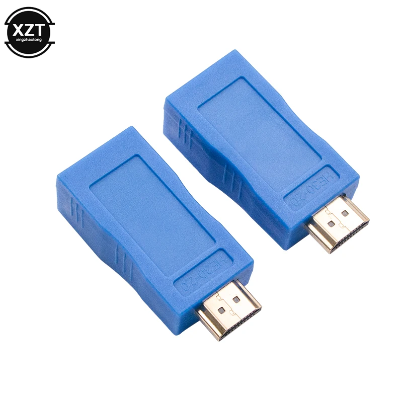 HDMI-compatible to RJ45 Expansion Transmitter HDMI-compatible to 4K RJ45 Single-port Network Cable LAN Ethernet Cable 30m