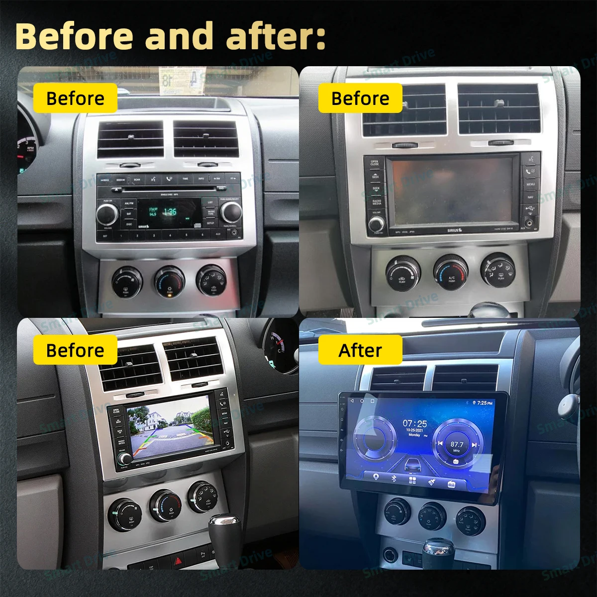 2 Din Android Car Radio for Dodge Nitro 2007-2011 Stereo Carplay Car Multimedia Player GPS Navigation Autoradio Head Unit Auto