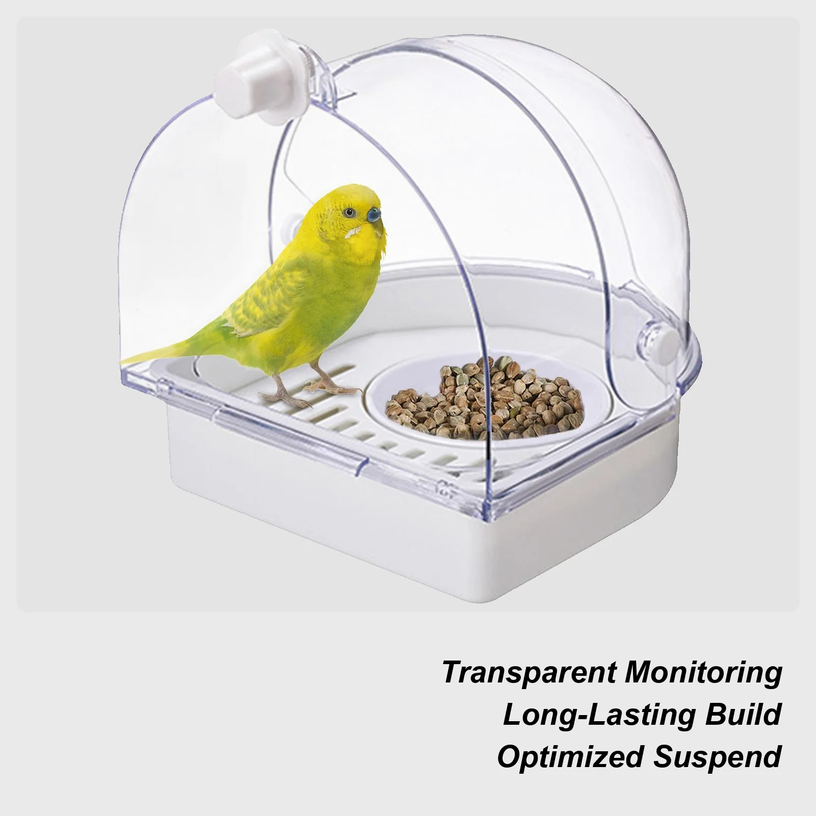 

Parakeet Bath Shower Bathtub Bowl Splash Guard Bird Bath For Parakeets For Indoor Window Cockatiel Conure Canary Hummingbird