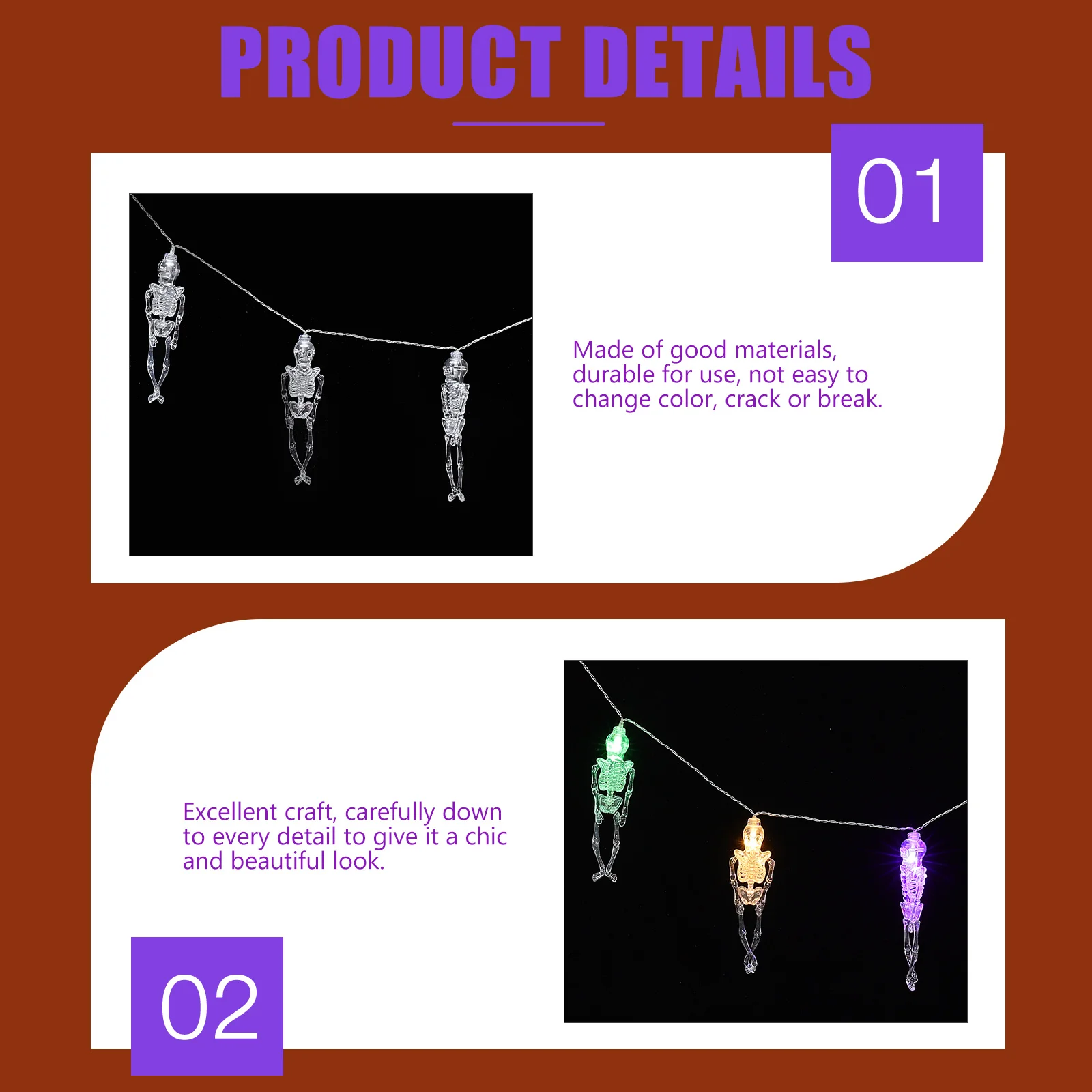 

Household Colored Light Halloween Decorations Indoor Plastic Led Decorative Lights