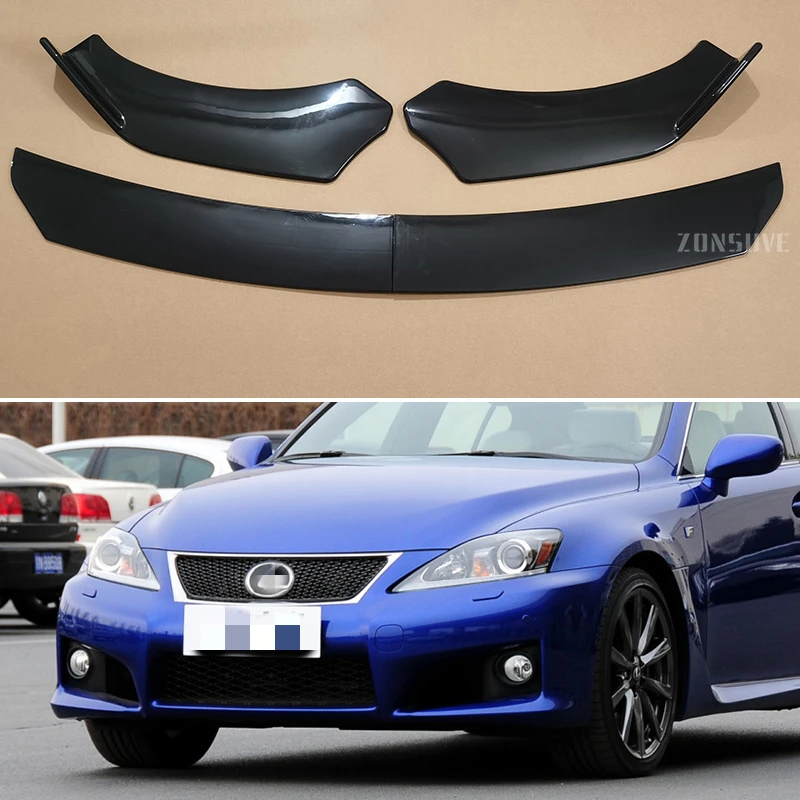 For Lexus IS-F 2010--2024 Year Front Bumper Lip Splitter Spoiler Body Kit Accessories Universal 4pcs