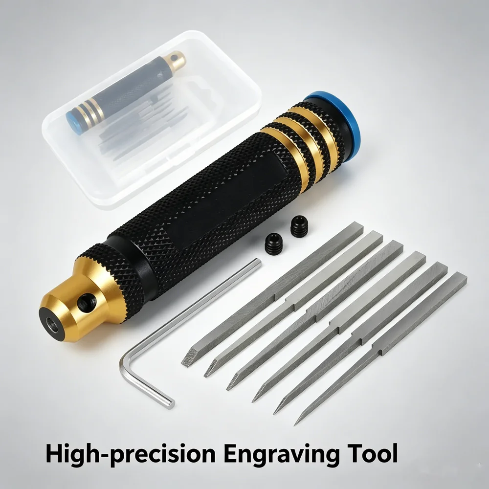 

Mini Sculpture Engraving Tool Kit Anti-slip Grip Handle Sharp Carving Blades for Model Making Wood Clay DIY Art Projects
