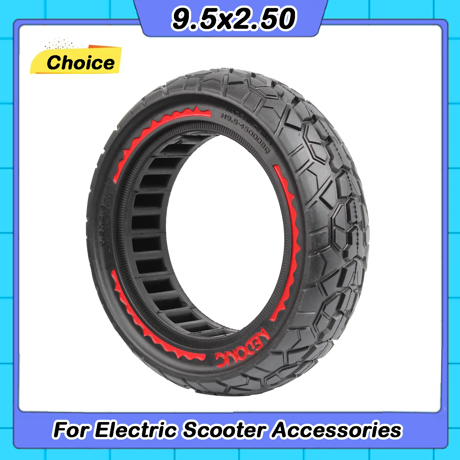 9.5 Inch 9.5x2.50 Solid Tire Upgraded Thicken For NIU KQi3 K