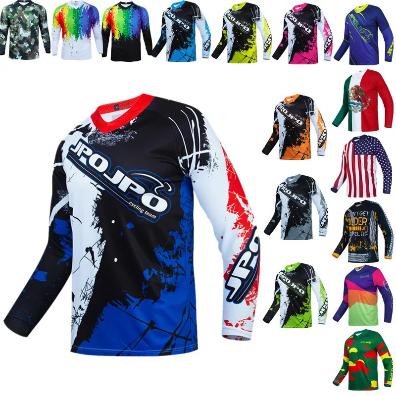 

Blue Dirt Bike Jersey Youth Motocross Jersey Kids Off Roading mx bmx Shirt boys Enduro mtb Powersports Jersey Child Cycling Tops