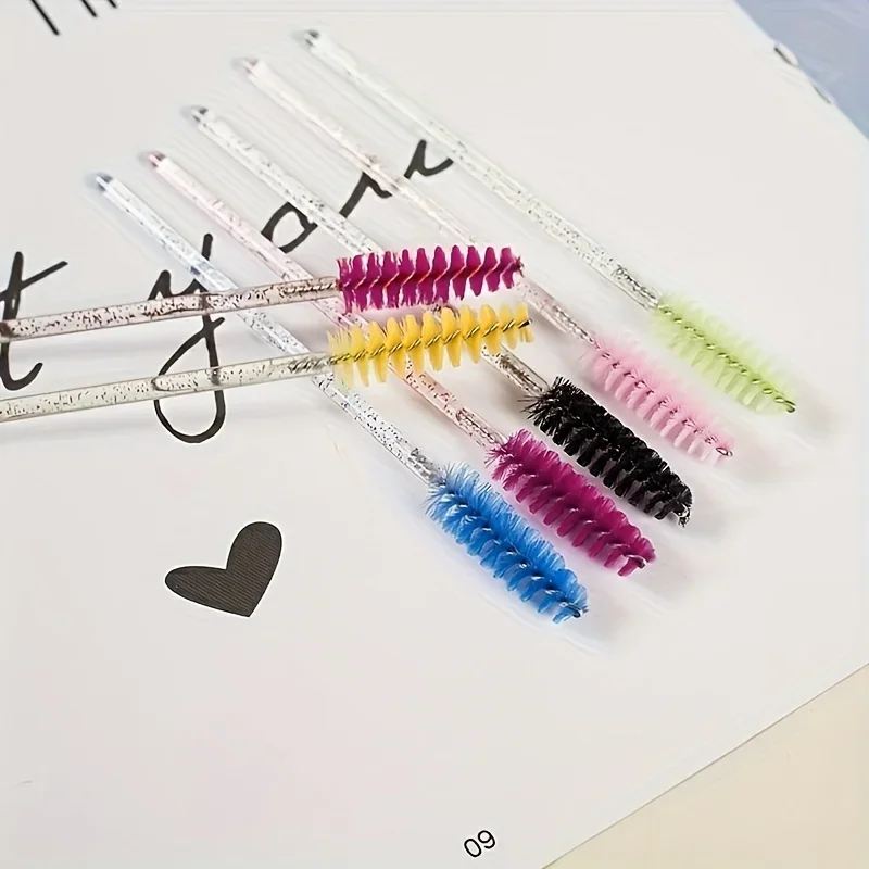50 قطعة المتاح رمش تمديد فرش الحاجب العين لاش فرشاة Spoolies عصي الماسكارا مع حاوية أدوات ماكياج الجمال #5