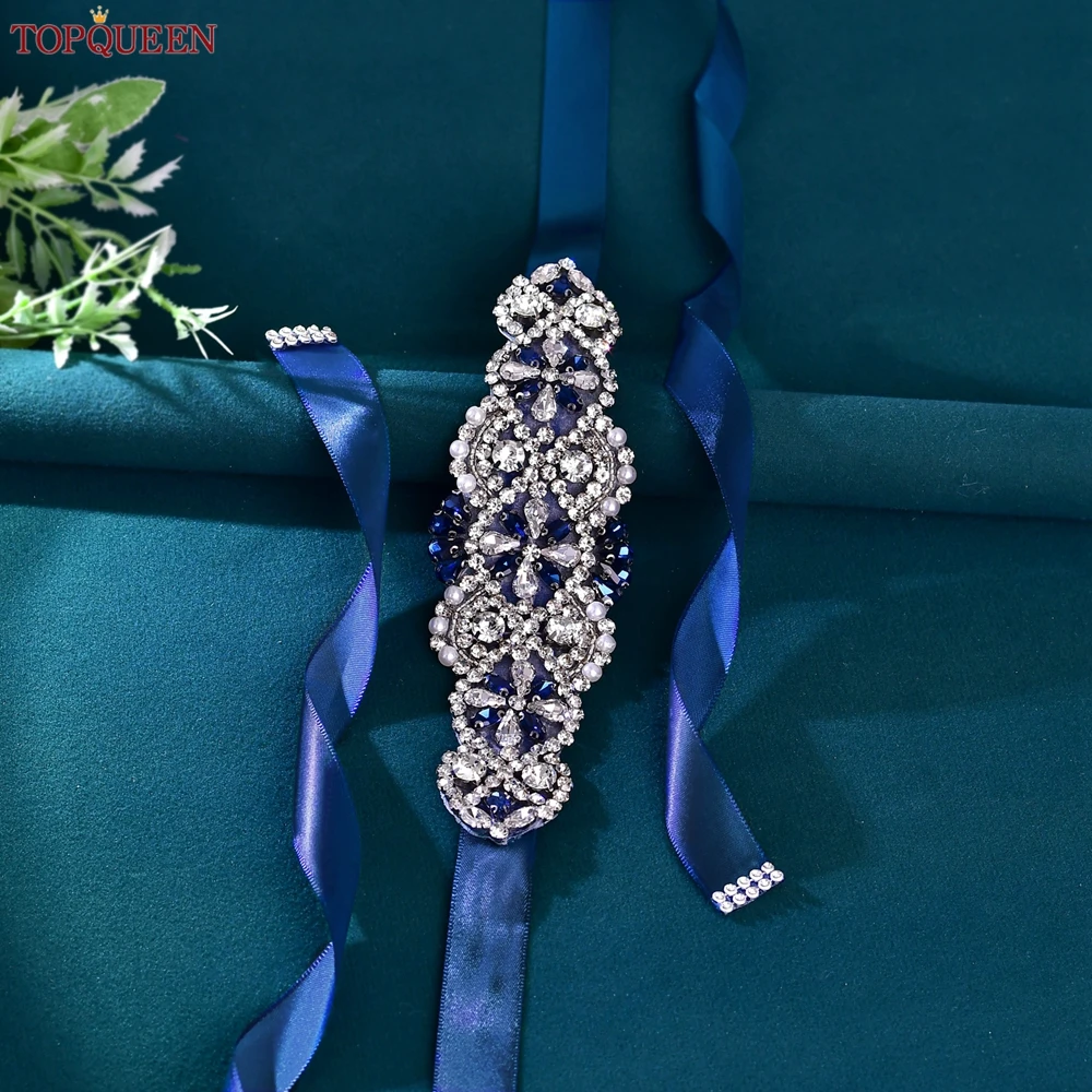 TOPQUEEN เข็มขัดแต่งงานจัดเลี้ยงเครื่องแต่งกายเอวตกแต่งแฟน Party Favors เจ้าสาว Sash อุปกรณ์จัดงานแต่งงาน S104