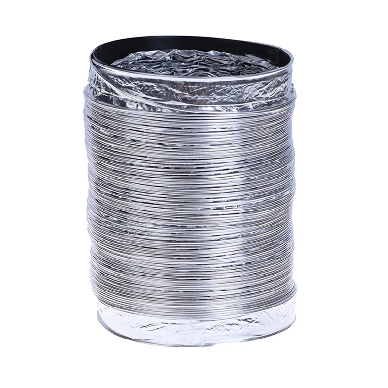 New 4 Inch 100Mm Ventilation Pipe PVC Aluminum Tube Air Ventilation Pipe Hose Flexible Exhaust Duct 1.5M Air System Vent