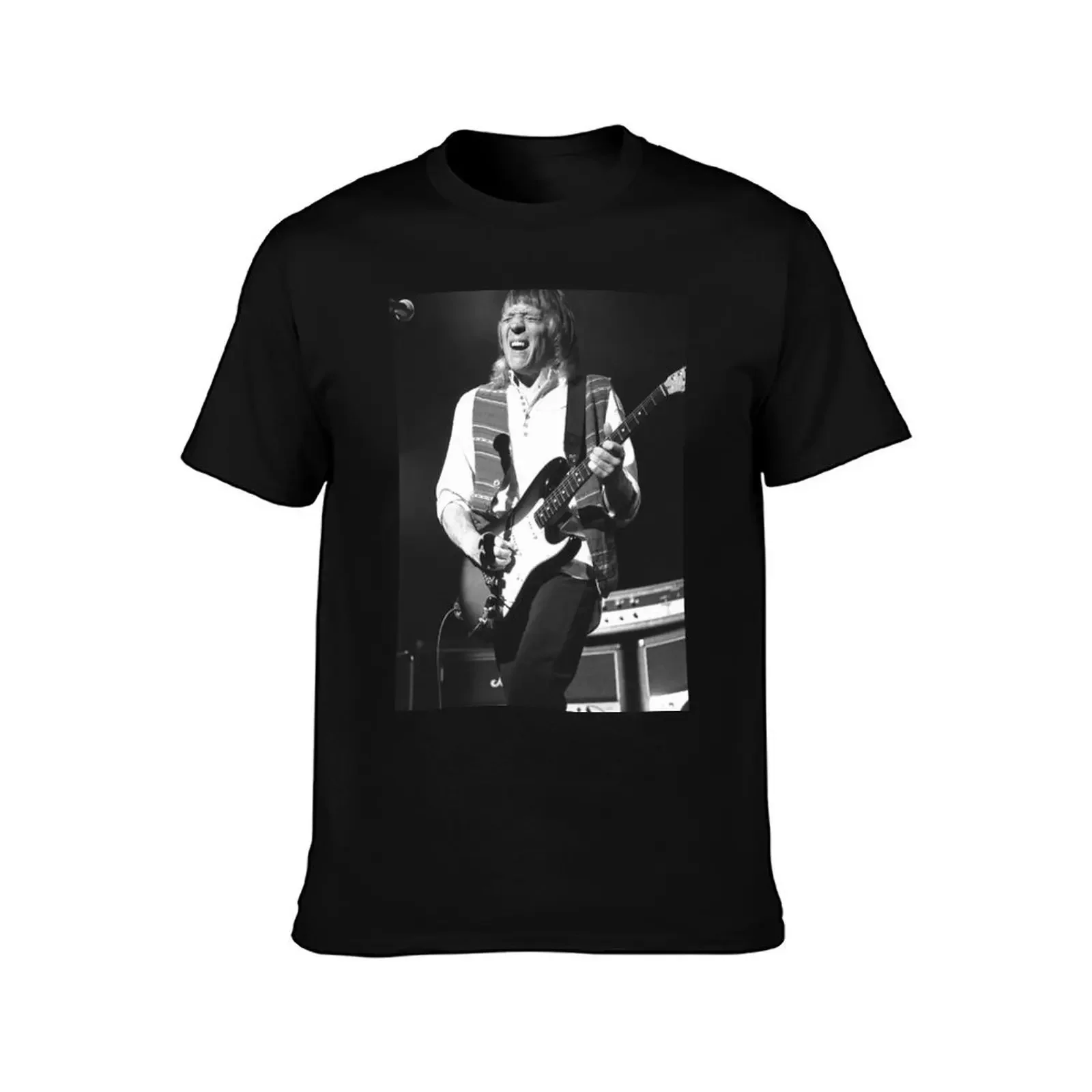 Robin Trower BW Photograph T-Shirt korean fashion kawaii clothes customs sweat Men's t shirts