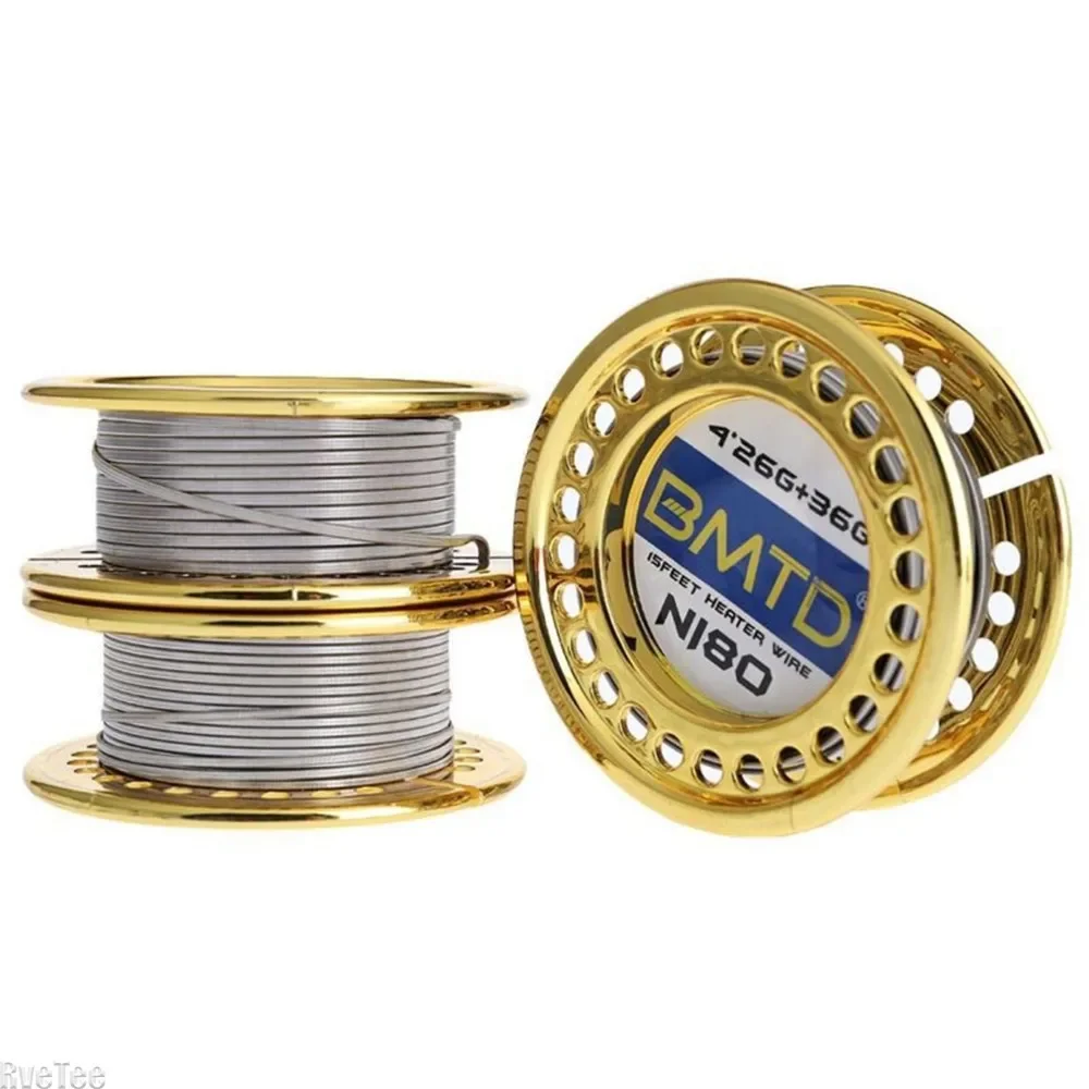 5m/roll Ni80 Fused Clapton Wire for Rebuildable 2/3/4*26G+36G Heating Wires Coil Wires Coil Tool Alien Clapton Heating Wire