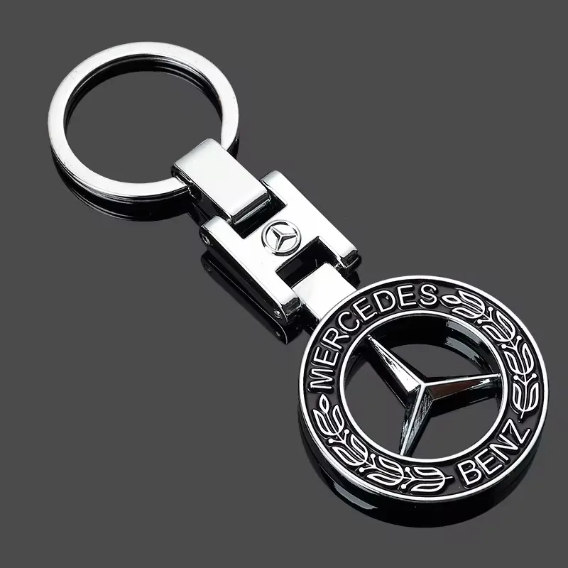 Zinc Alloy Car Logo Keychain Key Ring Accessories For Mercedes Benz Smart W108 W124 W126 W213 W168 W169 W176 W220 AMG W203 W204