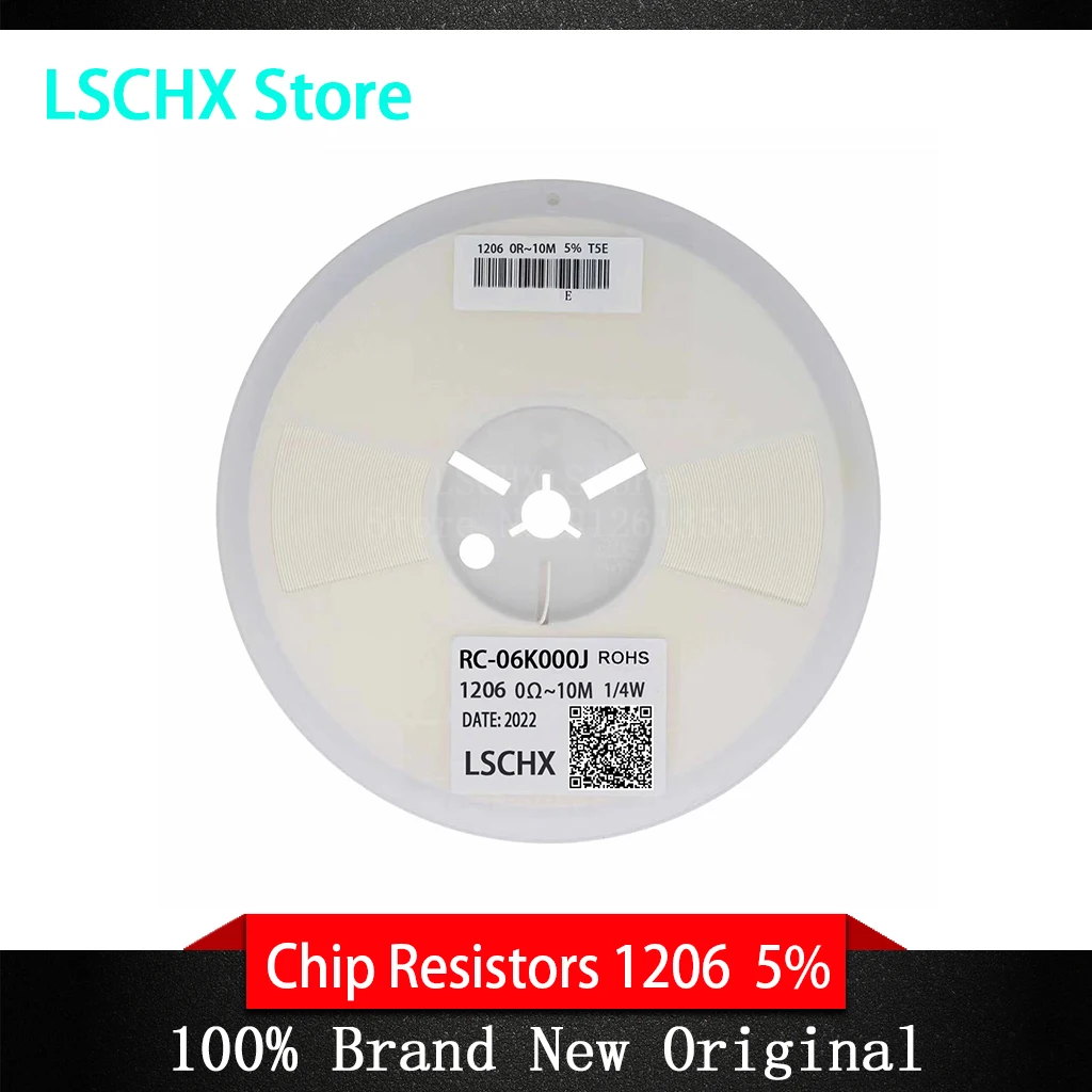 5000 szt. Rezystor 1206 0R ~ 10M SMD 1/2W 0 1 10 100 220 150 330 ohm 1K 2.2K 10K 100K 0R 1R 10R 100R 150R 220R 330R 5% omów