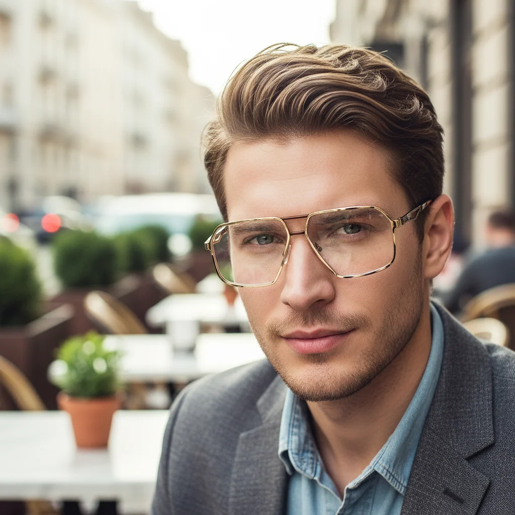 Classic And Fashionable Pilot-style Frames, Suitable For Students, Office Workers And Drivers Who Wear Car Glasses.6001