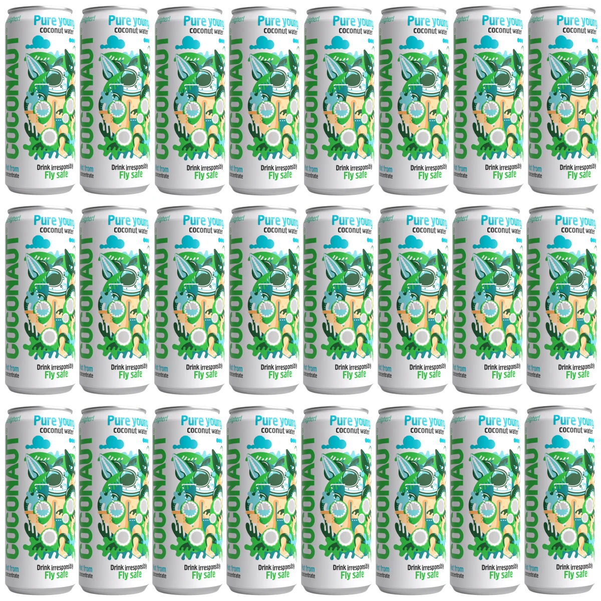 24x Woda kokosowa COCONAUT z młodego kokosa 500  ml