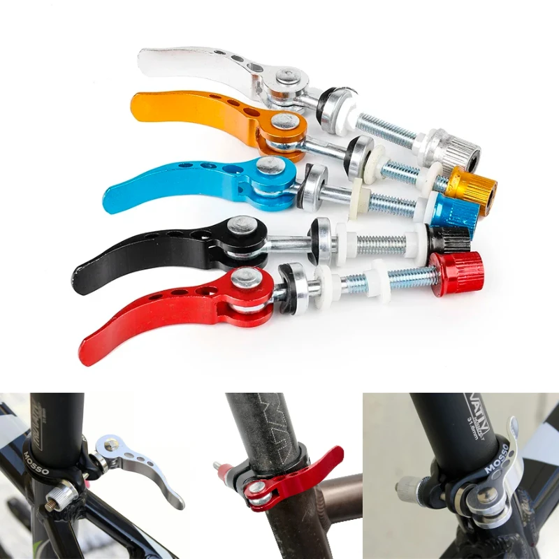 1pcs Bicycle Seat Post Clamp Aluminum Alloy Mountain Bike Seat Tube Clamp Kit Outdoor Portable Cycling Bike Seat Tube Clip Tools