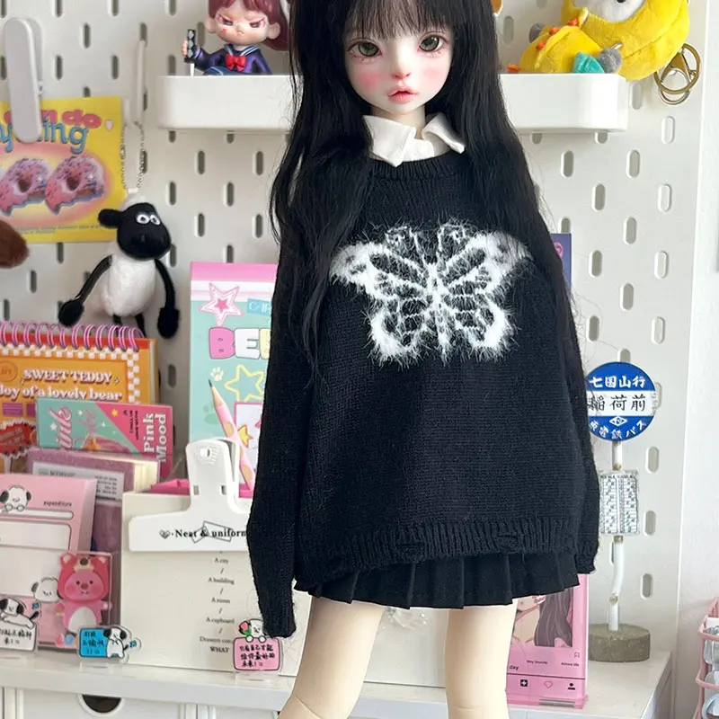

1/4 Bjd кукла одежда ручной работы модный сладкий свитер с длинными рукавами и вышивкой бабочки топ для Bjd куклы аксессуары игрушка