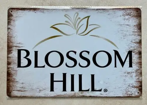 BLOSSOM HILL WINE METAL SIGN BAR MAN CAVE BEER PUB KITCHEN FIZZ GIFT 20 x 30cm