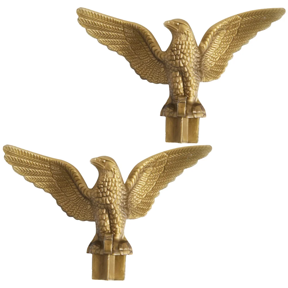 4 Pcs Eagle Flagpole Head Top Ornament Finial Supplies Diagonal Insertion Accessories Decor Toppers Crafts Plastic Garden