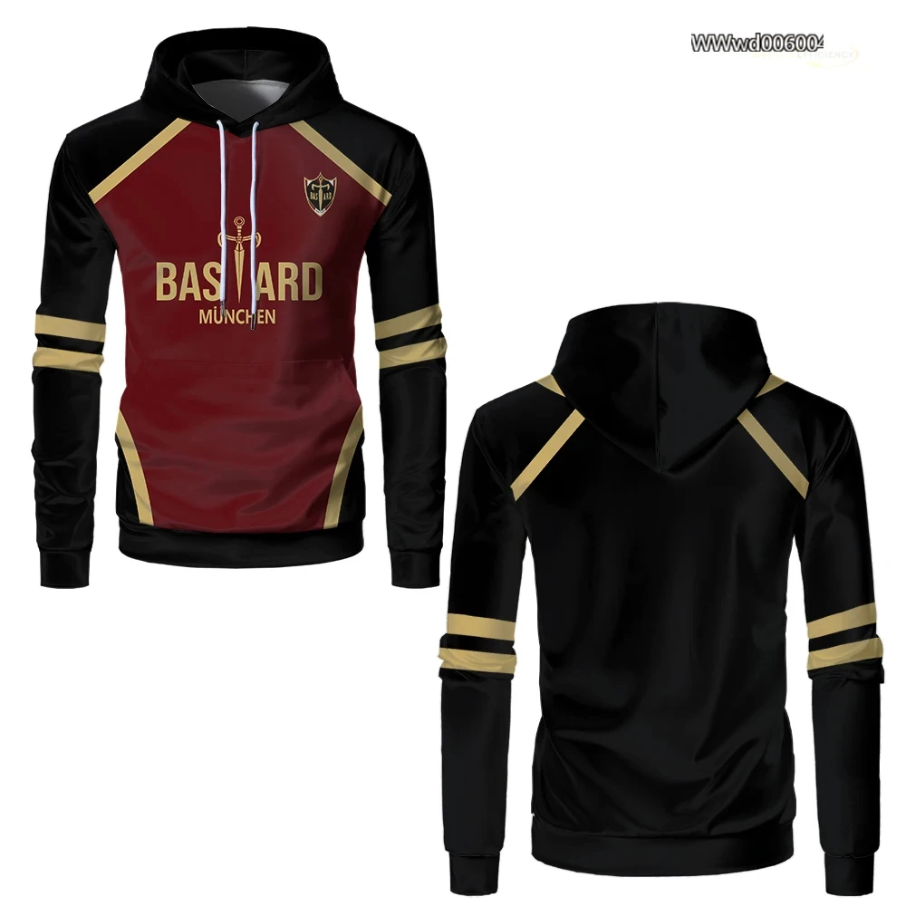 ジャージブルーロックアニメバスタードミュンヘン 3d プリントパーカー男性女性ファッションアウトドアスポーツパーカートレーナーティーンコートジャケット新