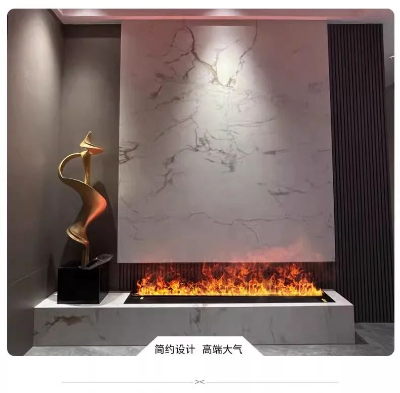 7 LED Flame Colors 3D Vapor Steam Fireplace Remote APP Control 50cm-300cm Indoor Ran Electric Power Source With Water Humidifier