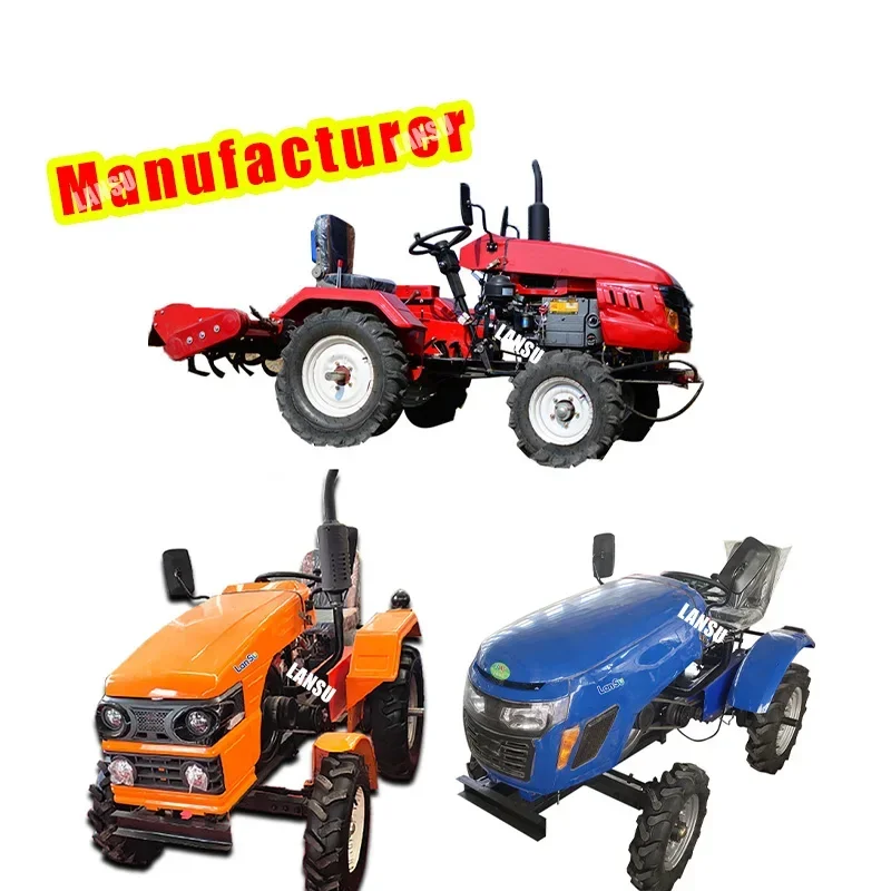 Cheap 75HP Agricultural Wheel Farming Tractors for Sale 754TB Diesel Power Engine  Gear Steering Farm Machinery